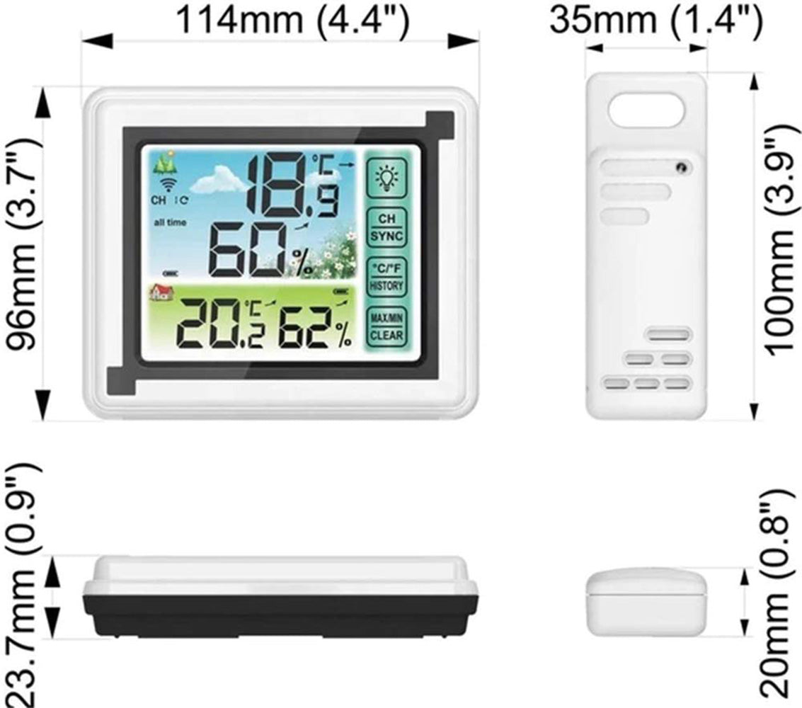 Wireless Weather Station Indoor Outdoor Outdoor Hygrometer Thermometer Weather Station - The Shopsite