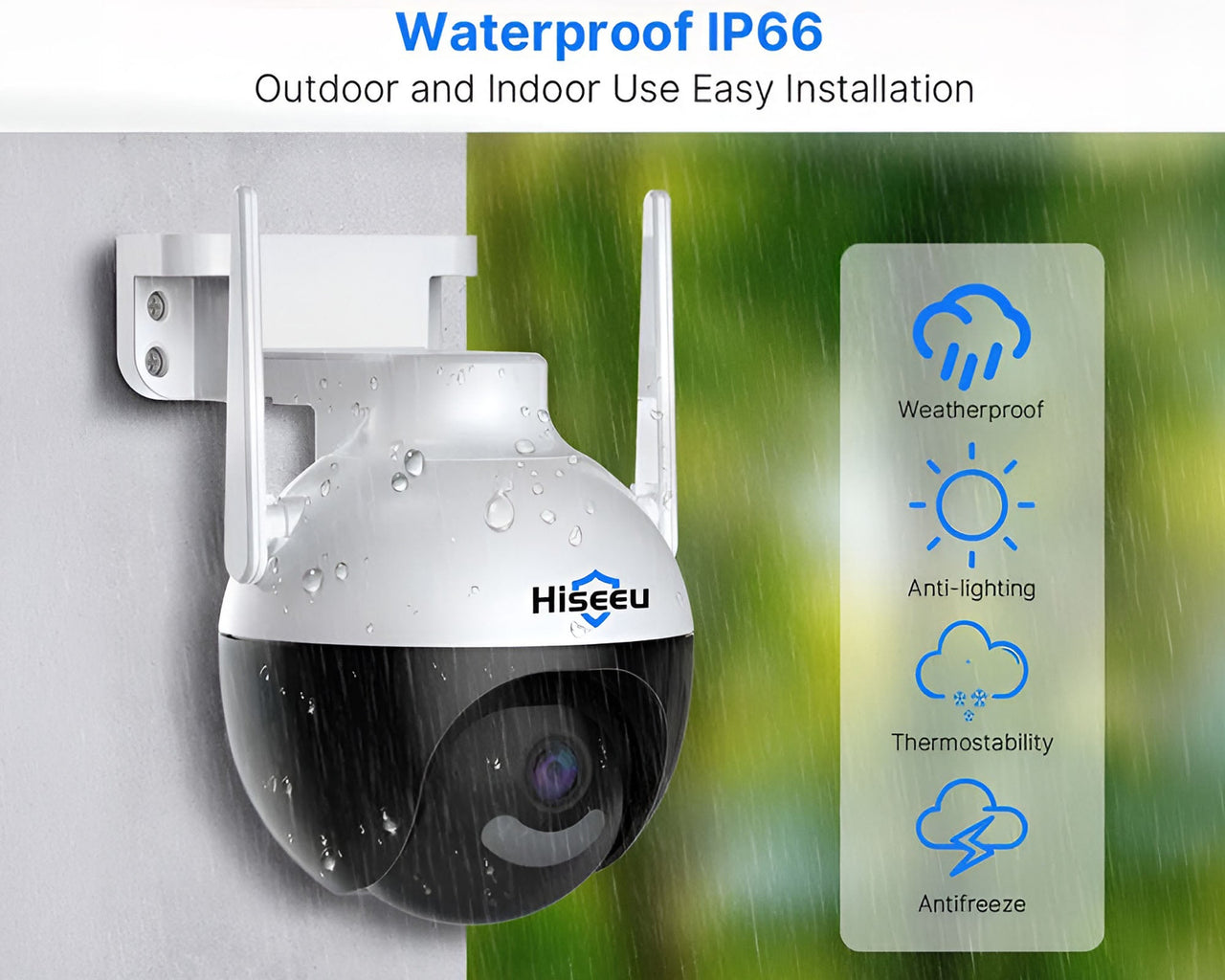 4MP Hiseeu Security Camera HD Surveillance with Human Detection