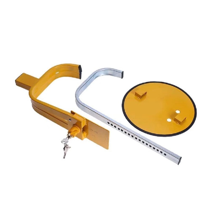 Steel wheel clamp with anti-theft safety lock