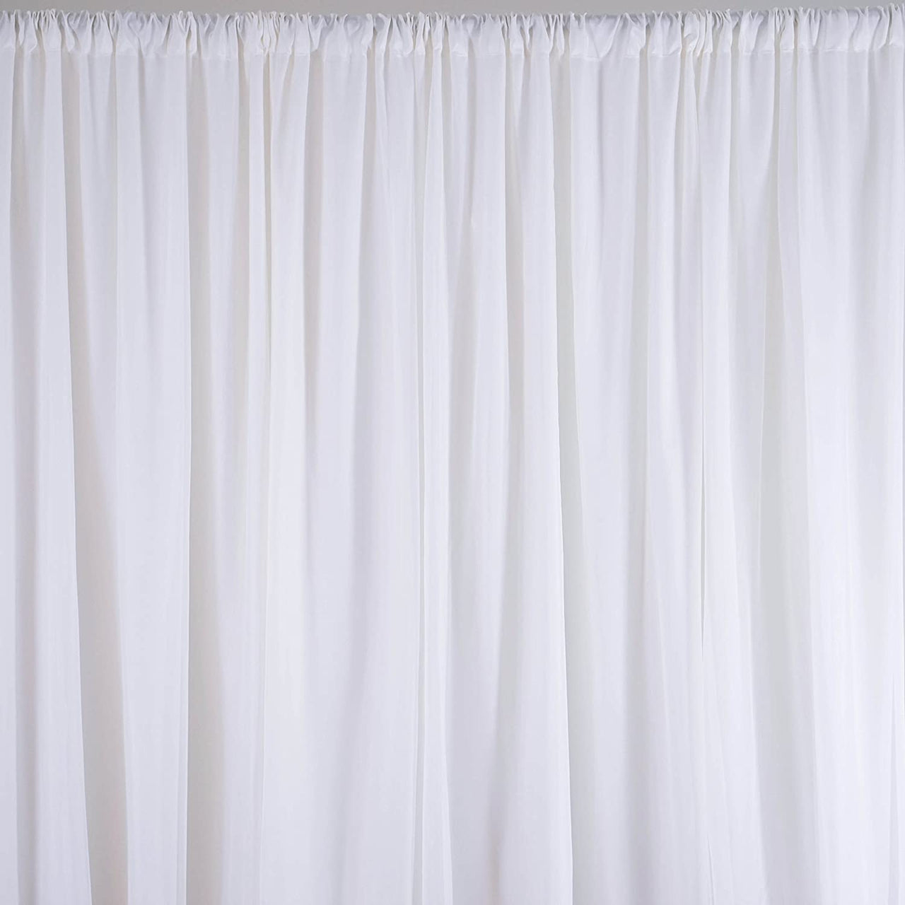 Back view showing polyester base layer of curtain