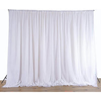Thumbnail for White chiffon curtain with soft flowing drapes