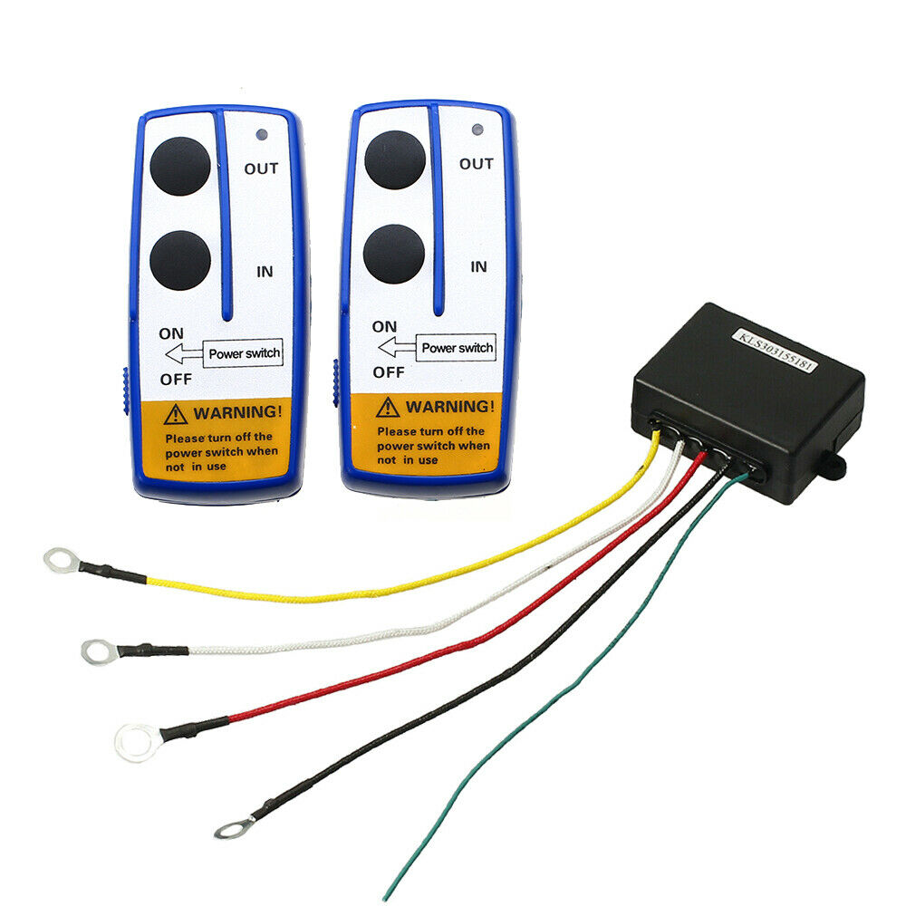 Wireless winch remote used with 12V solenoid winch