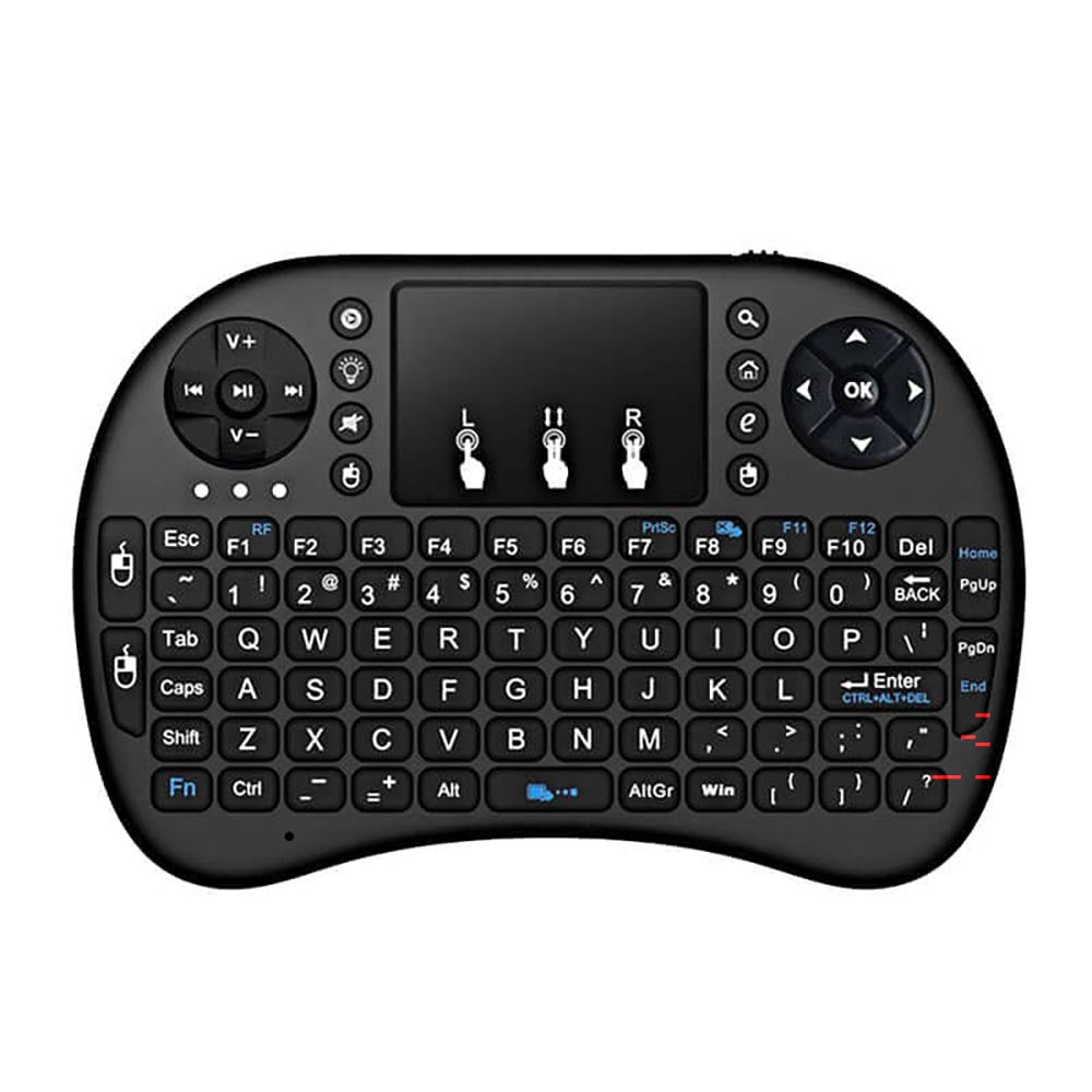 Wireless keyboard with USB receiver inserted