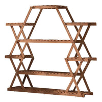 Thumbnail for Wooden plant stand with manual polishing finish