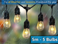 Thumbnail for Festoon Light String Lights 5M 5 LED Bulbs