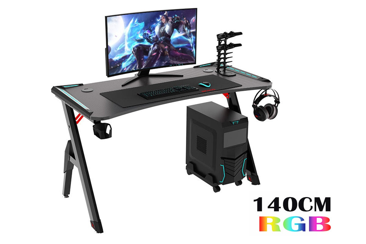 ERGONOMIC GAMING DESK Gaming Table Computer Desk 140cm
