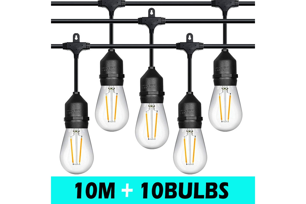 Outdoor Festoon Light String Lights 10M 10 LED Bulbs