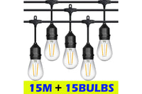 Thumbnail for Outdoor Festoon Light String Lights 15M 15 LED Bulbs