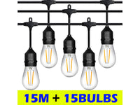 Thumbnail for Outdoor Festoon Light String Lights 15M 15 LED Bulbs