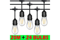 Thumbnail for Festoon Light String Lights 20M 24 LED Bulbs