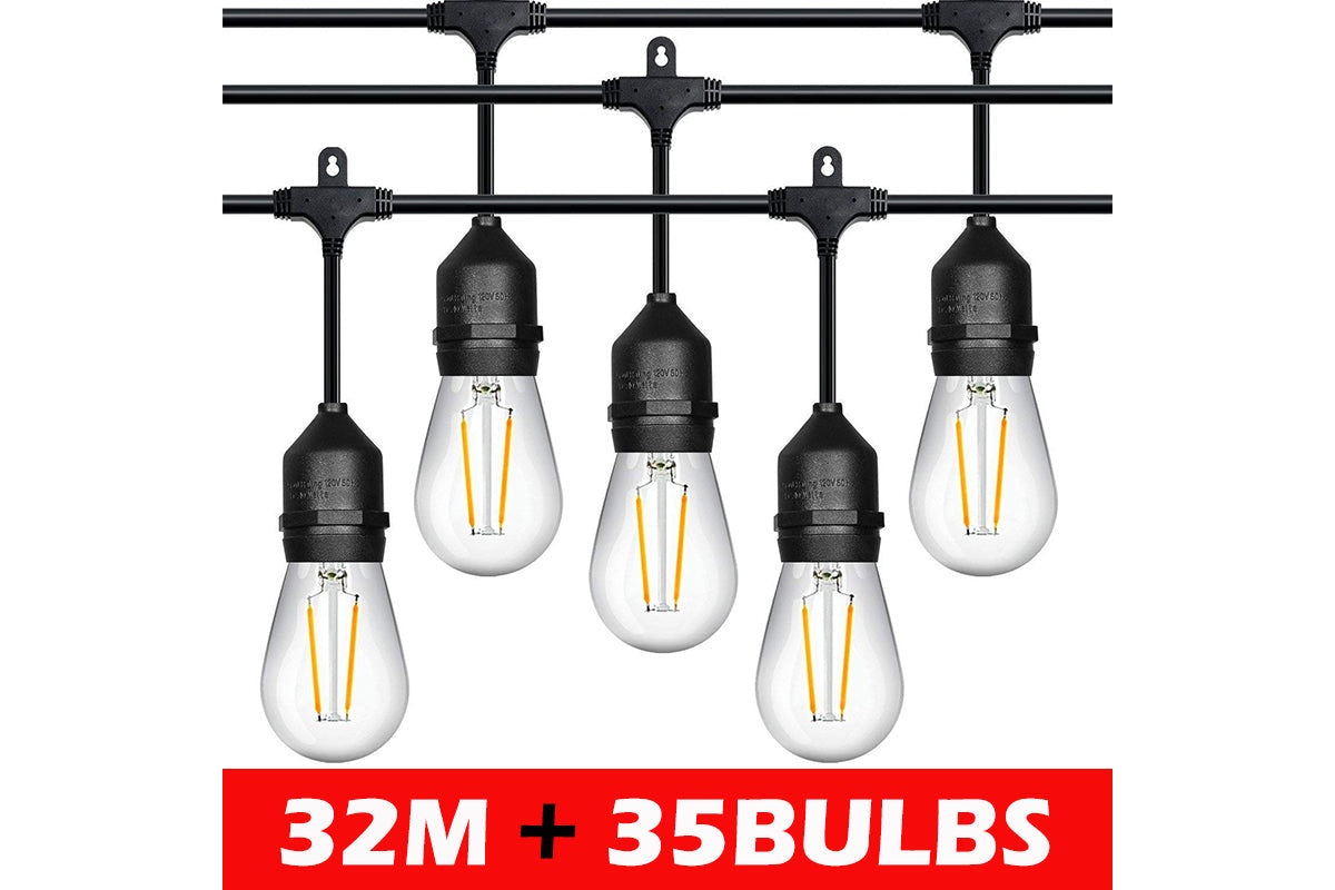 Outdoor Festoon Light String Lights 32M 35 LED Bulbs