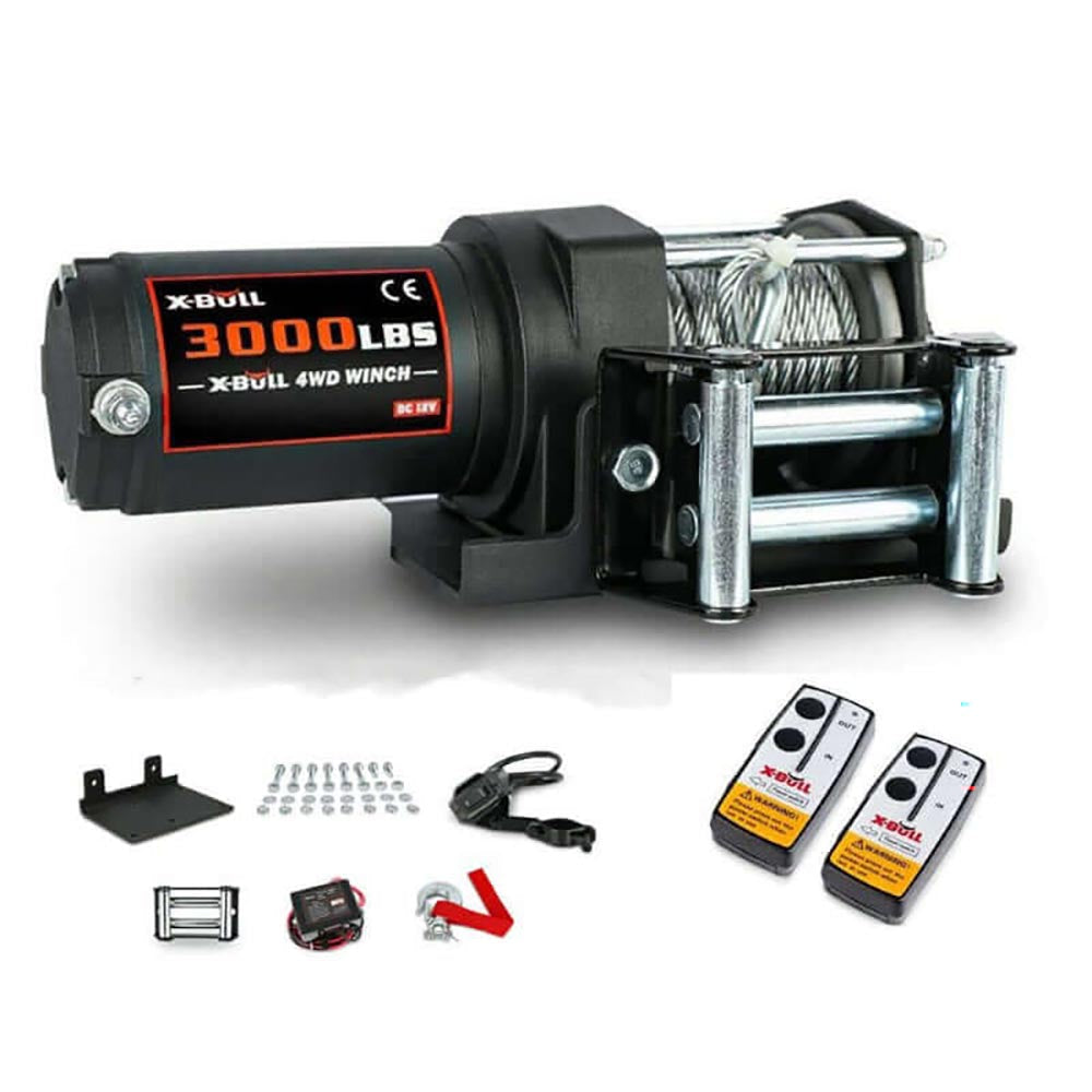 Electric winch showing waterproof powder-coated surface