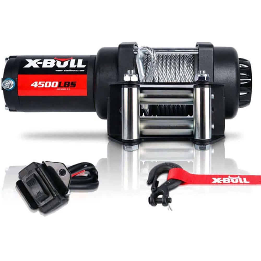 Winch operating on rough outdoor terrain