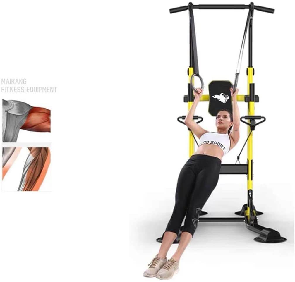 Power tower with foam roll sit up support