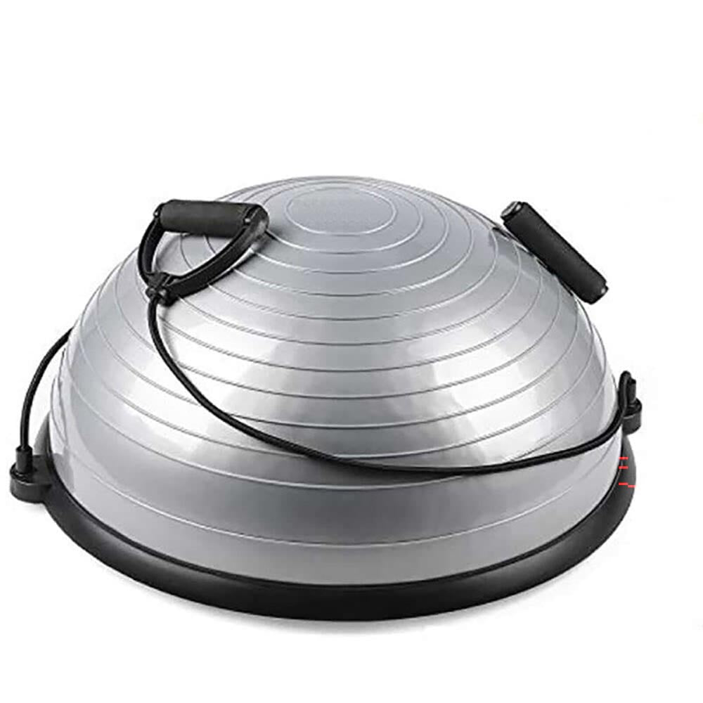 Inflated yoga half ball side view