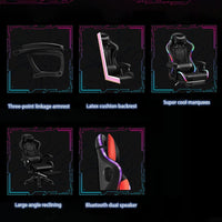 Thumbnail for Gaming Chair with Footrest – RGB Gaming Chair with Speakers & Lights