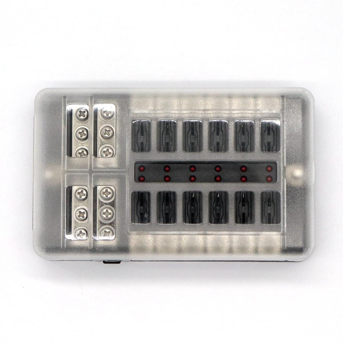 12 Circuit Negative Bus Blade Fuse Block