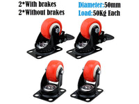 Thumbnail for Caster Wheels Trolley Wheels Kit