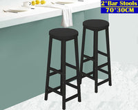 Thumbnail for Set of 2 Modern Bar Stools Barstool Metal Legs
