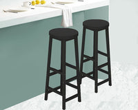 Thumbnail for Set of 2 Modern Bar Stools Barstool Metal Legs