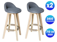 Thumbnail for Bar Stools Chair 360 Degree Swivel gray