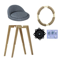 Thumbnail for Bar Stools Chair 360 Degree Swivel gray