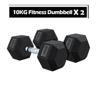 Thumbnail for Dumbbell Set - 2X 10kg hex weights
