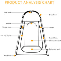 Thumbnail for Portable Camping Shower Tent /Toilet Tent