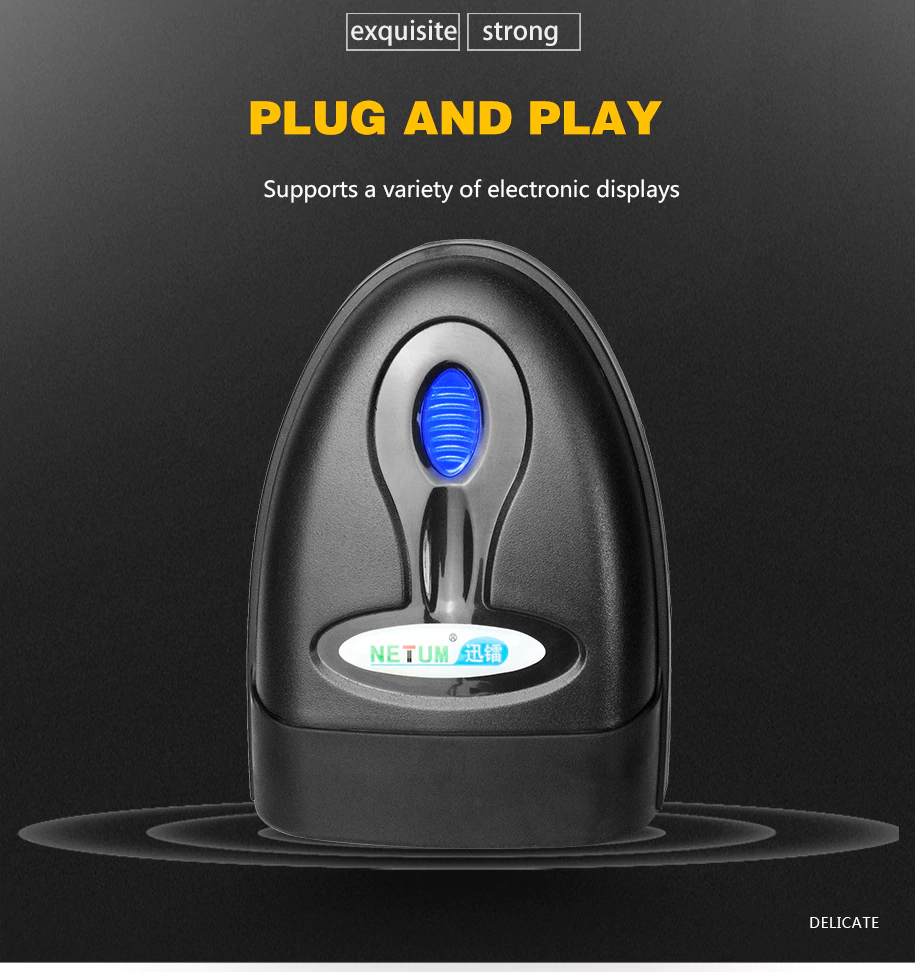 Barcode scanner packaging and manual