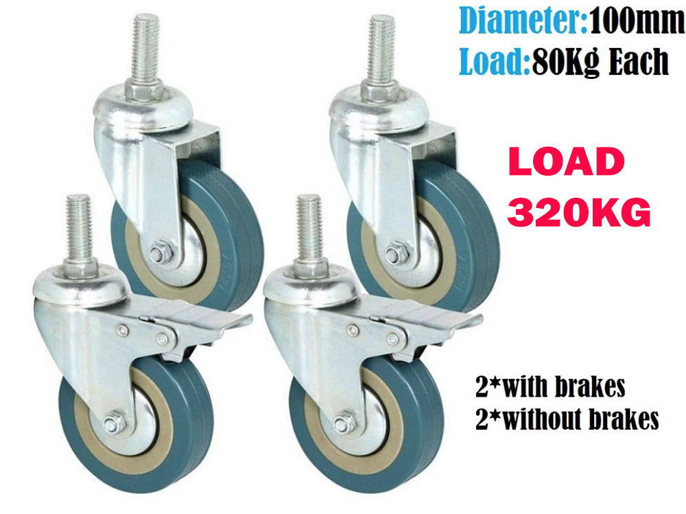 Caster Wheels Trolley Wheels Kit