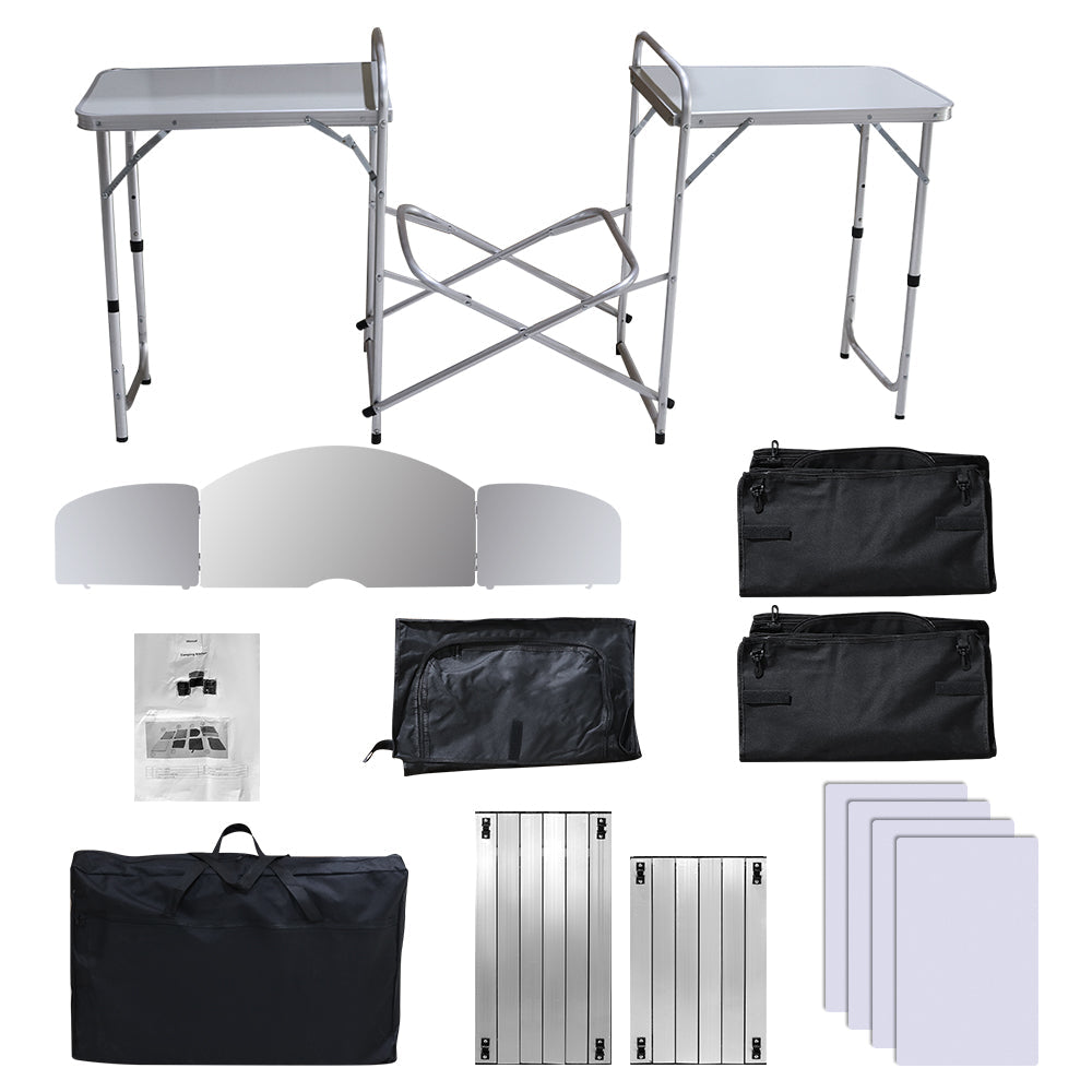 Camping Kitchen Table Portable Folding Camp Cook Table