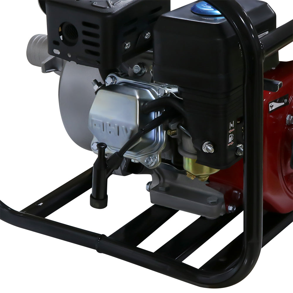 Close up of pump engine start mechanism