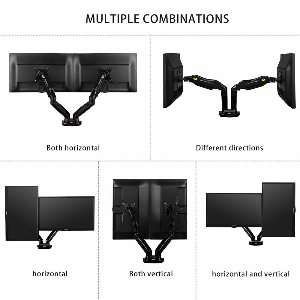 Dual arm monitor stand Hydraulic