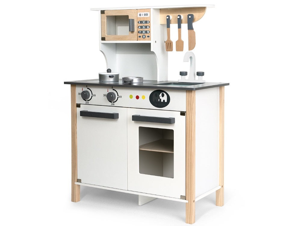 Wooden Play Kitchen Kids Kitchen Set Pretend Playset