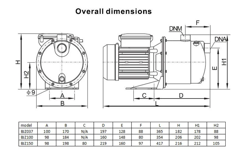Water Pump Domestic Household Pump 750W