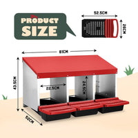Thumbnail for Nesting box with easy clean sliding trays