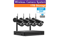 Thumbnail for Security camera mounted outdoors with night vision