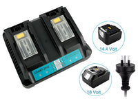 Thumbnail for Makita Battery Charger DC18RD Dual Port Charger for Makita Battery
