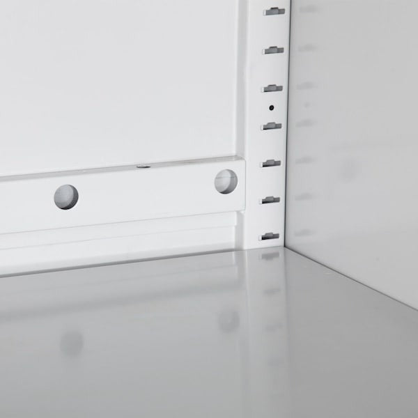 Open filing cabinet door revealing spacious interior