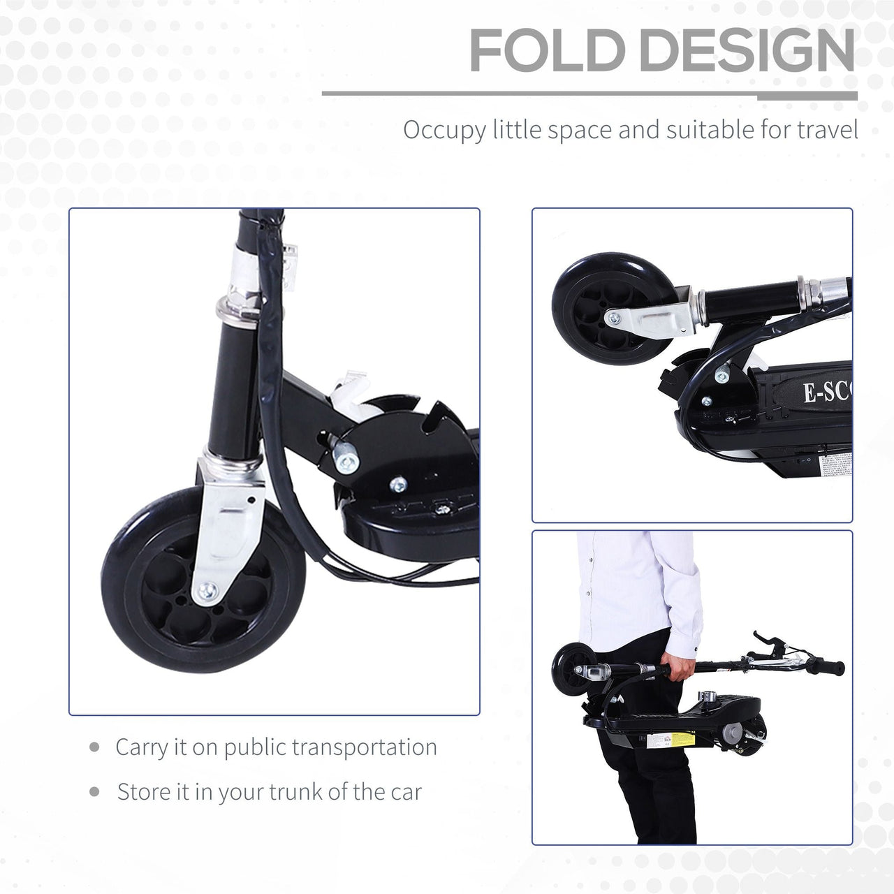 Electric Scooter with Seat Foldable Kids Scooter