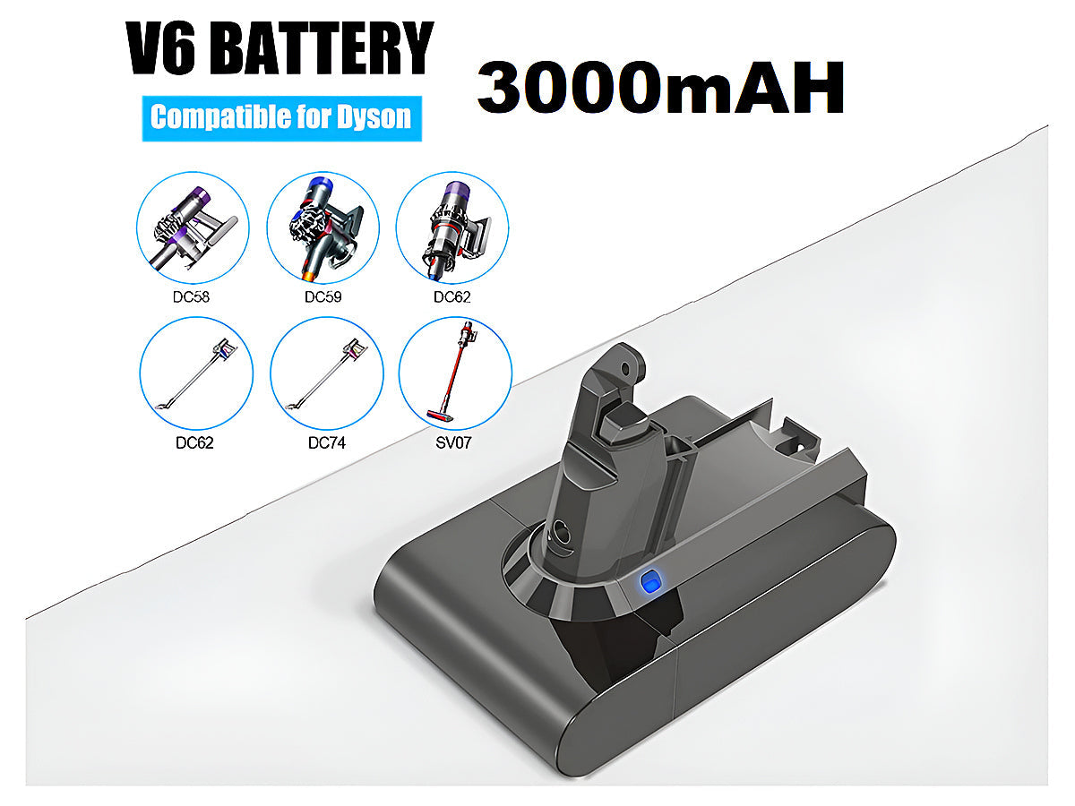 Dyson V6 Battery 3000mAh Replacement