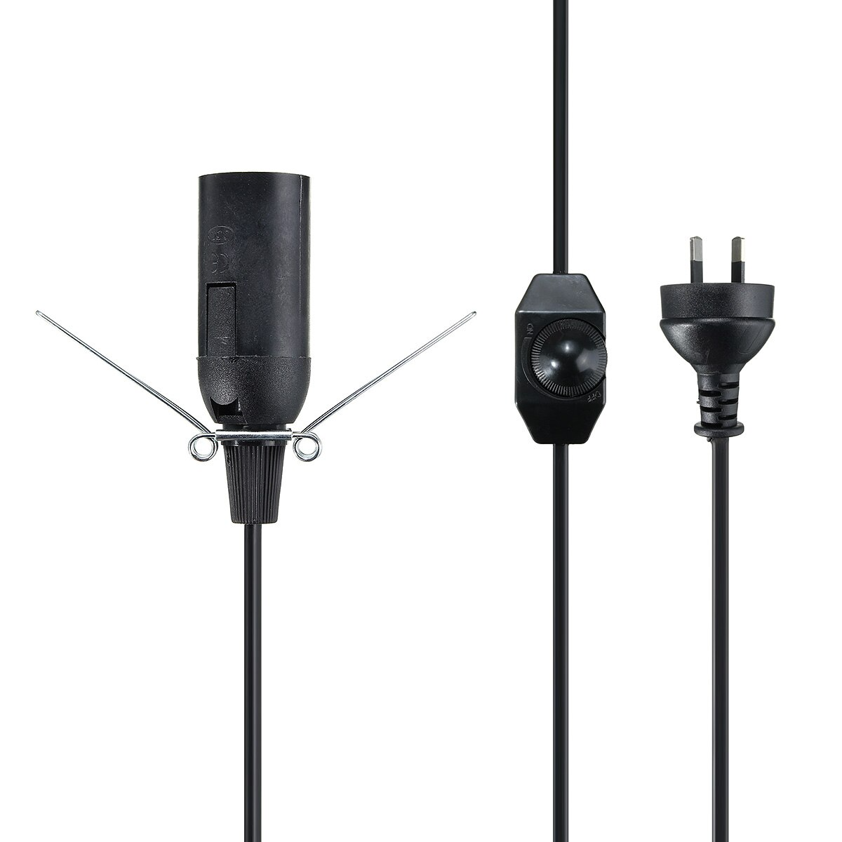 Salt lamp cable suitable for E14 bulbs in black