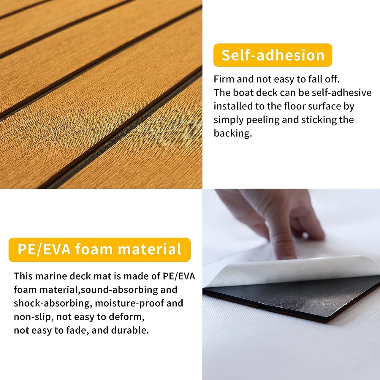 Marine Carpet Teak Boat Flooring Mat EVA