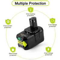 Thumbnail for Ryobi 18V 6AH Battery Compatible Replacement Battery