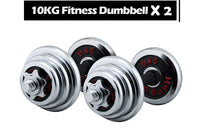 Thumbnail for Adjustable dumbbells 20kg set showing 2kg 075kg and 125kg plates