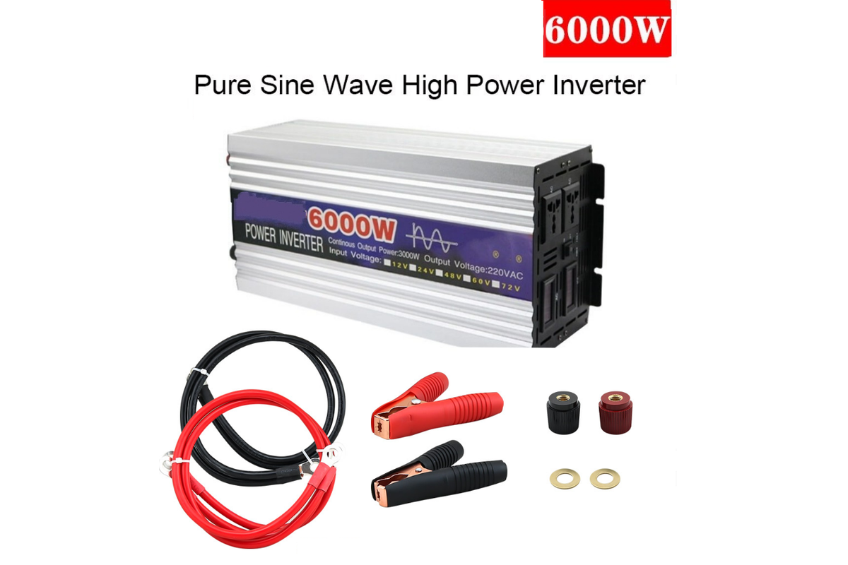 Pure sine wave inverter with input and output terminals