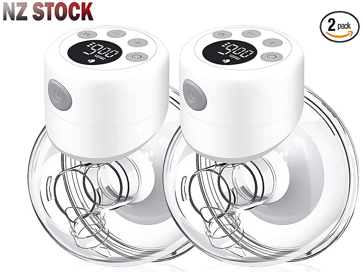Electric breast pump used by mother at home