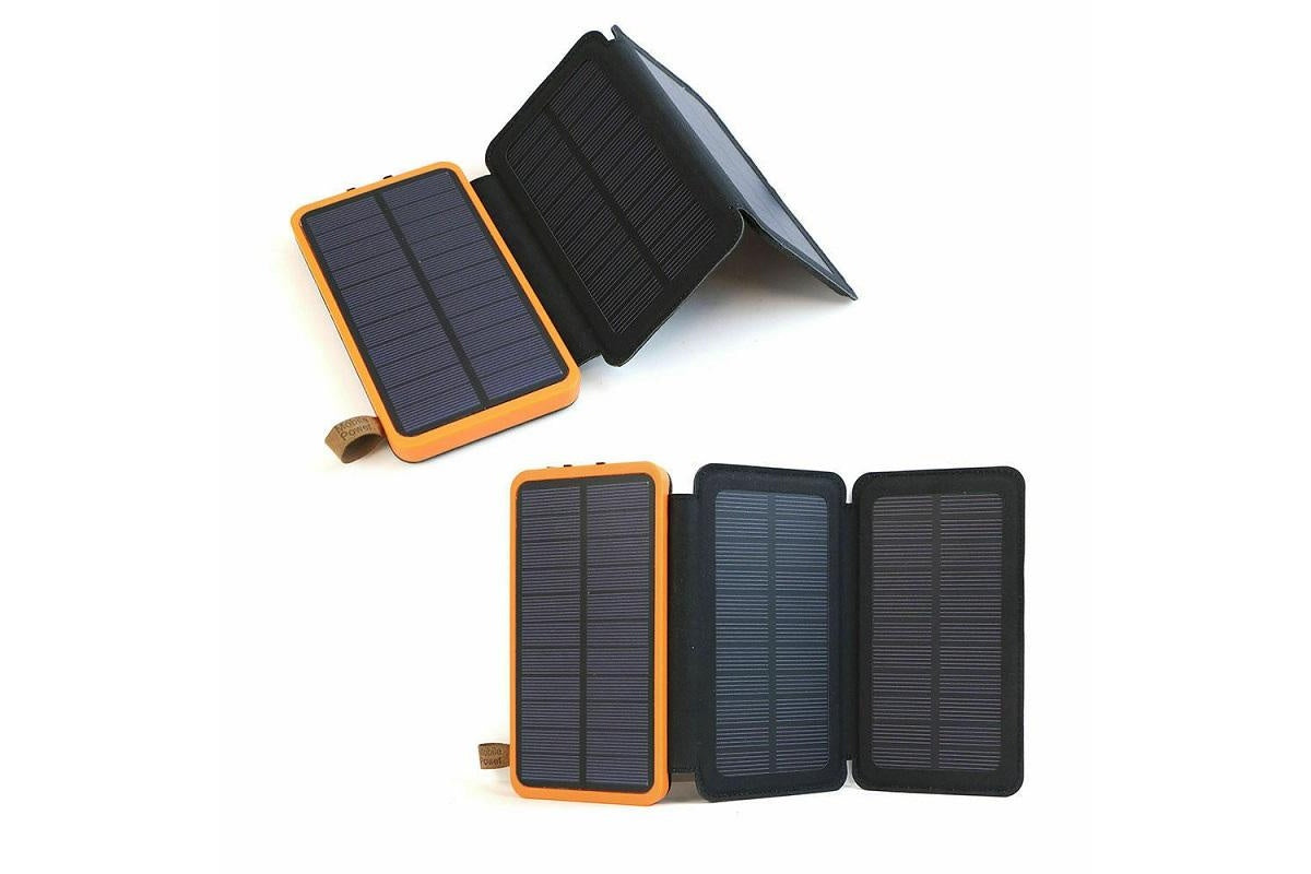 Built-in LED torch on solar power bank