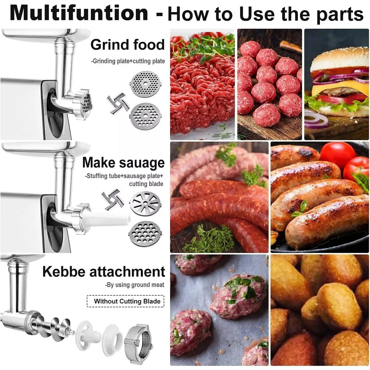 Meat Grinder Mincer Sausage Maker