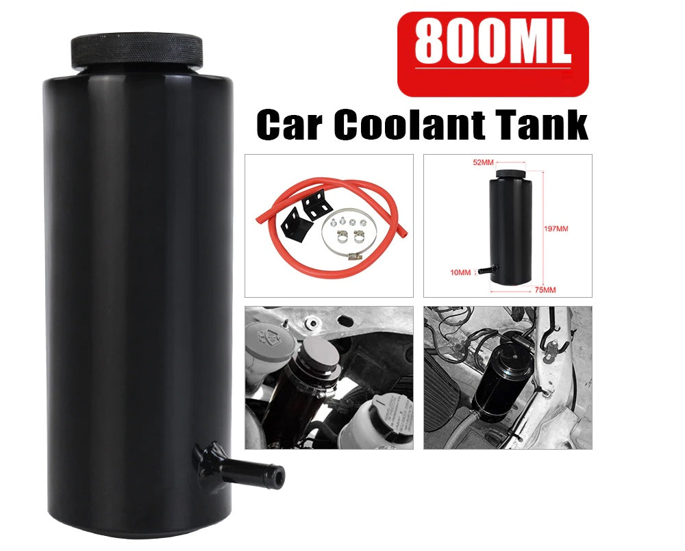 Custom Radiator Overflow Tank Radiator Coolant Catch Tank Kit 800ml Universal NZ | Homyspire